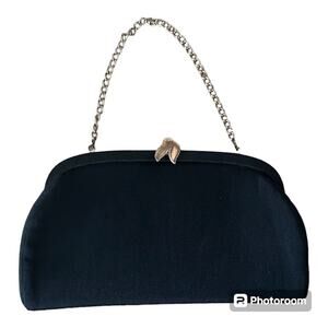 Vintage Unbranded Black Chained Clutch